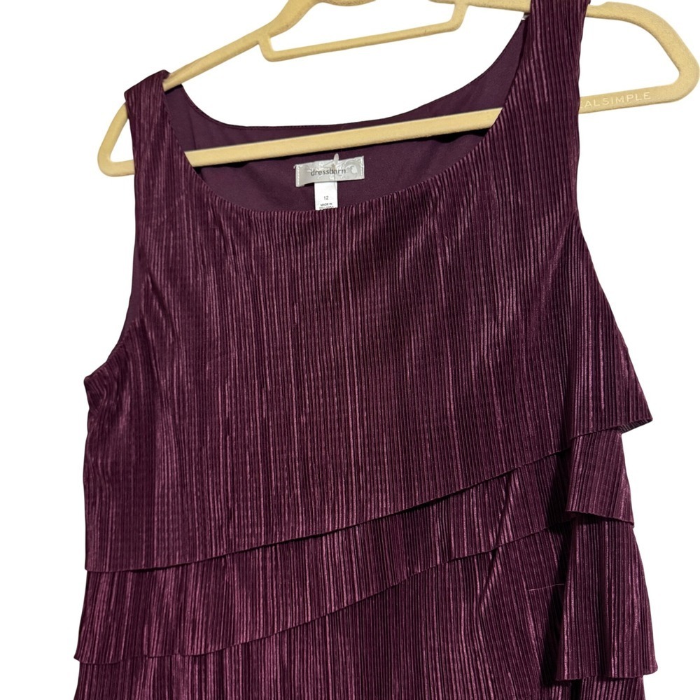 dressbarn Purple Layered Dress - Picture 2 of 5